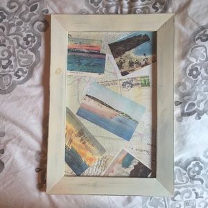 Framed Magnetic Postcard Memo Board